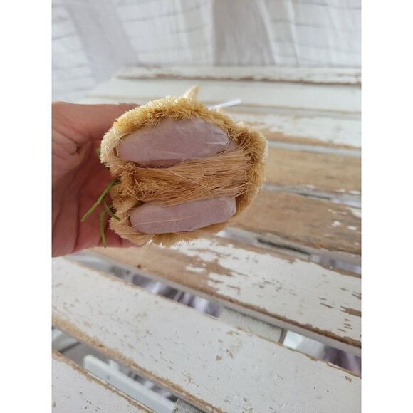 Pier 1 sisal rabbit Easter Bunny ornament home decor flower new - Picture 5 of 5